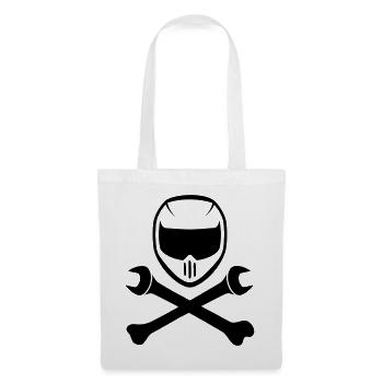 Casque de moto de sport avec clé de cuisine - Sac en tissu - blanc - Devant
