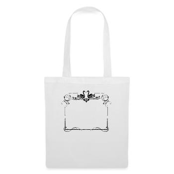 Cadre élégant en cygne avec embellissements - Sac en tissu - blanc - Devant