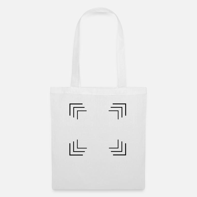 Corners frame in black - Tote Bag - white