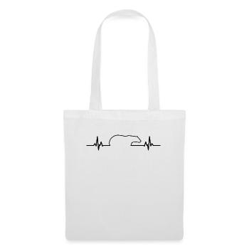 Ours polaire noir ECG Ours polaire - Sac en tissu - blanc - Devant