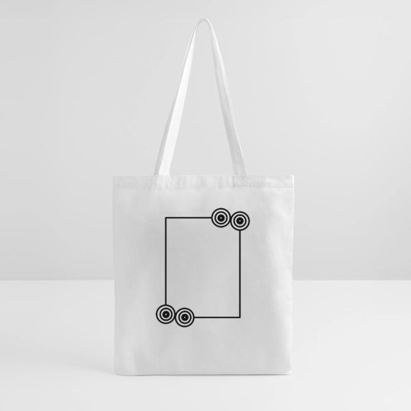 Elongated black frame Basic text Tote Bag