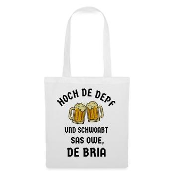 Biergarten Bayern Bier Bierkrug Bierzelt bayerisch - Stoffbeutel - Weiß - Vorne