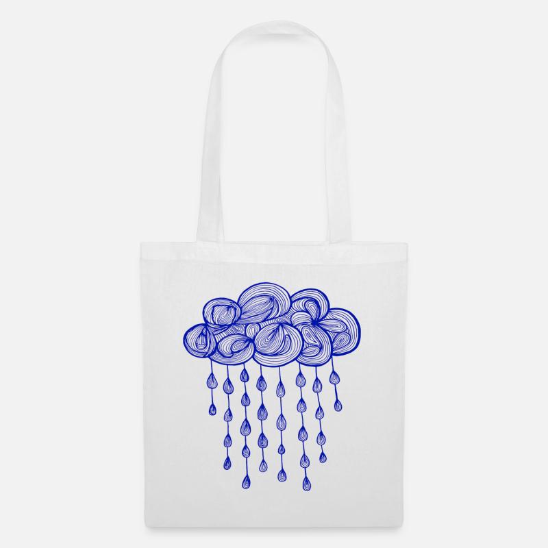 Regen, Jahreszeit, Regen, Wasserkreislauf - Stoffbeutel - Weiß