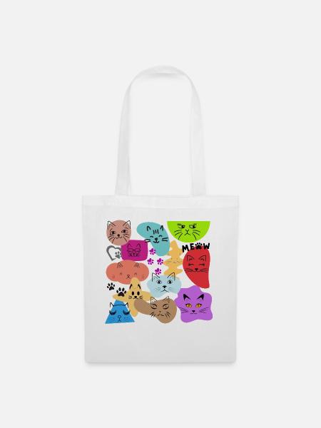 I Love Cats Textless - Stoffbeutel - Weiß