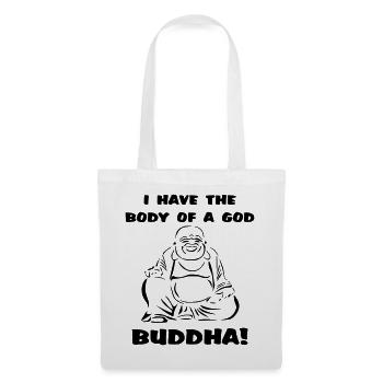 J’ai le corps d’un dieu... Bouddha - Sac en tissu - blanc - Devant