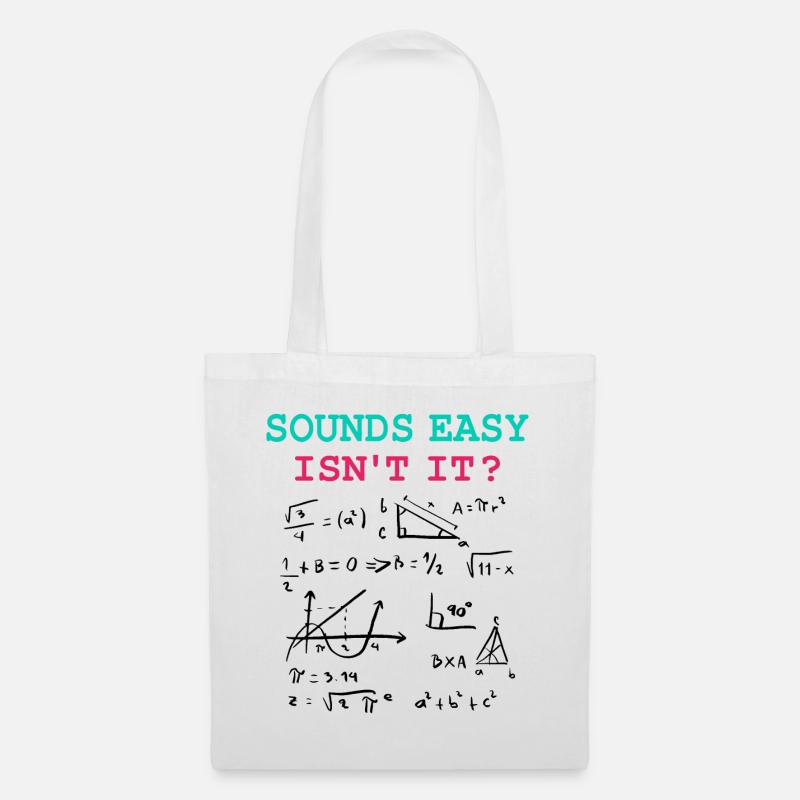 Funny Math Jokes, Physics and Math Formulas - Tote Bag - white
