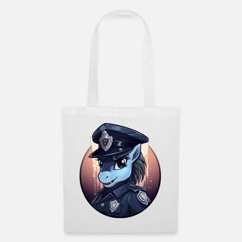Pony Polizei - Stoffbeutel - Weiß
