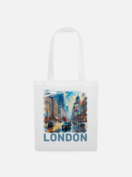 London - Stoffbeutel - Weiß