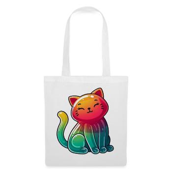 Chat - Sac en tissu - blanc - Devant