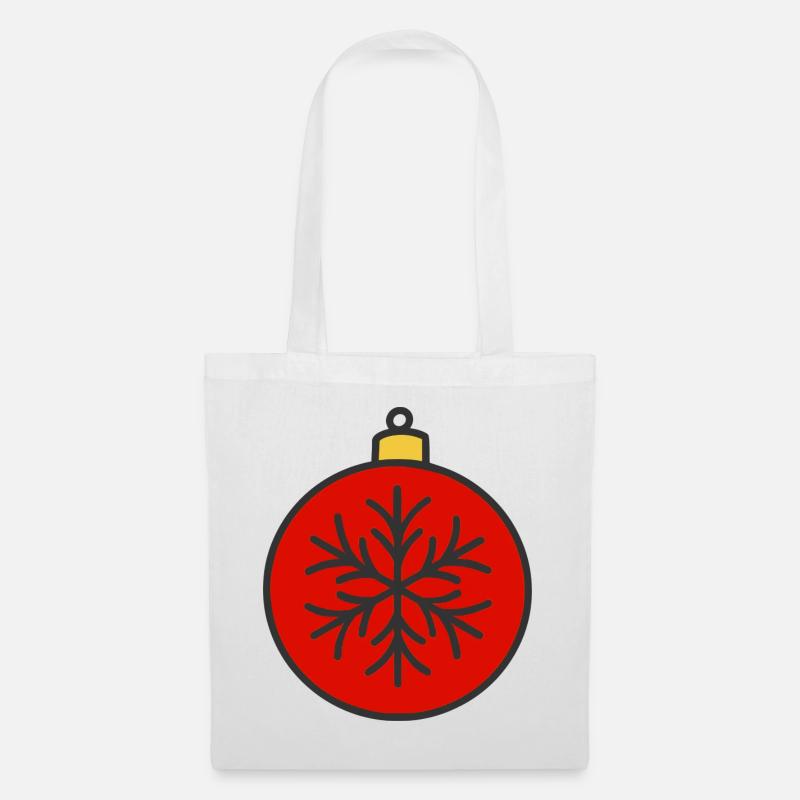 Weihnachtskugel - Stoffbeutel - Weiß