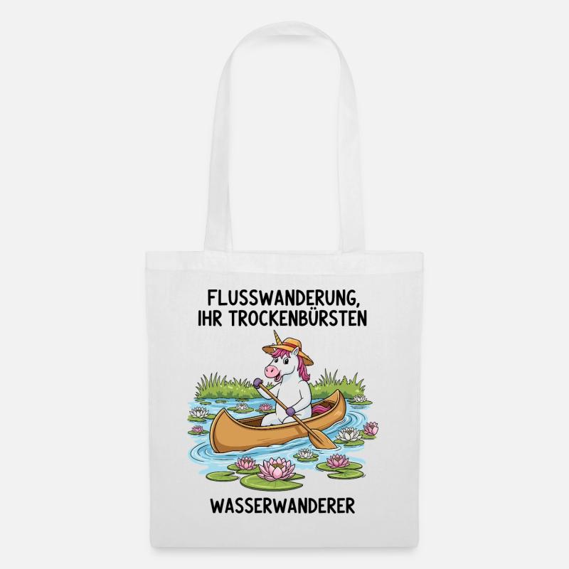Excursion en canoë Licorne - Sac en tissu - blanc