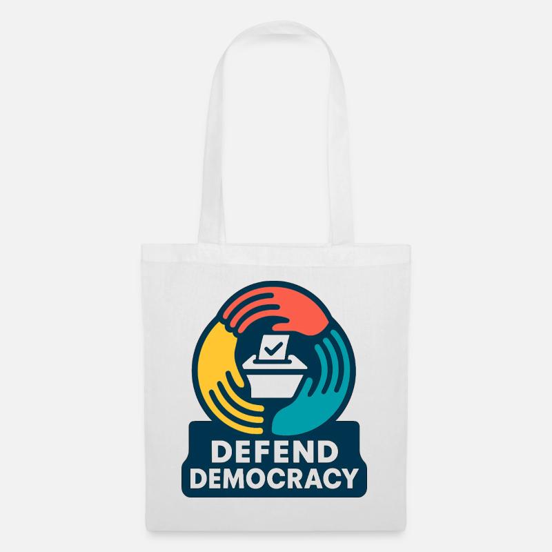 Defend Democracy - Stoffbeutel - Weiß