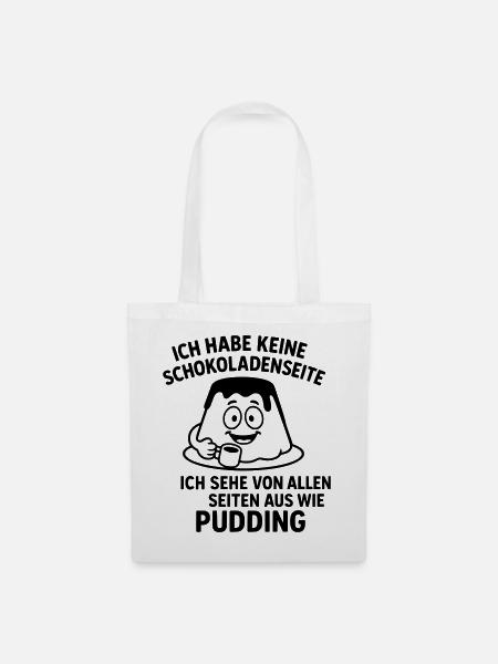 pudding schokoladenseite - Stoffbeutel - Weiß