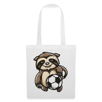 paresseux football dessin animé - Sac en tissu - blanc - Devant
