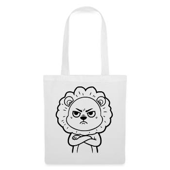 Angry Lion Cartoon Illustration - Tote Bag - white - Front