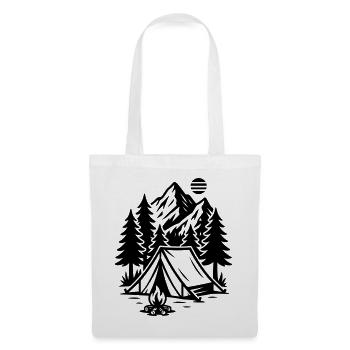 Camping Tent Mountains Forest - Tote Bag - white - Front