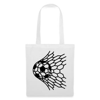 Goal Soccer Ball in Net Hit Vector - Tote Bag - white - Front
