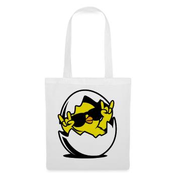 Rock Chick – Cool Chick in an Egg - Tote Bag - white - Front