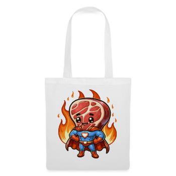 Cool Grill Super-héros Grill de Steak Griller BBQ Hero - Sac en tissu - blanc - Devant