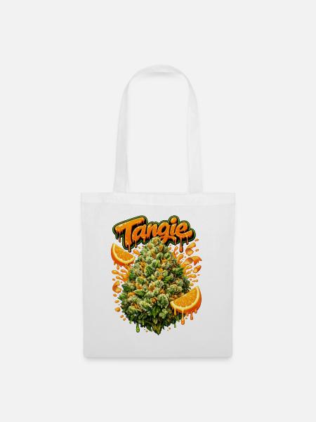 Tangie Orange Graffiti-Druck - Stoffbeutel - Weiß