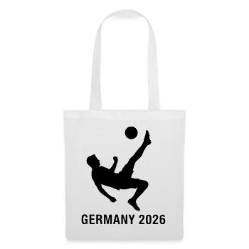 Germany 2026 Fußball Schuss Fan - Stoffbeutel - Weiß - Vorne