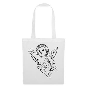 Motif du poing ange du chérubin volant - Sac en tissu - blanc - Devant