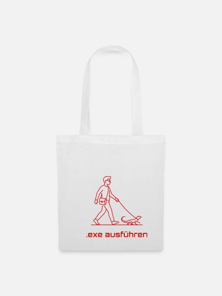 Exe ausführen Informatik Programming Geschenk - Stoffbeutel - Weiß
