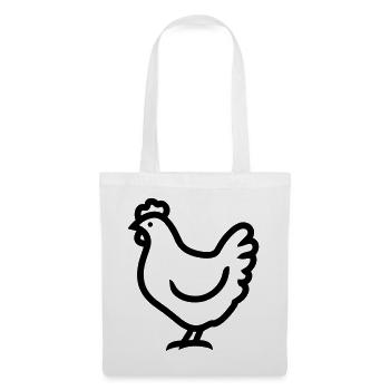 poulet - Sac en tissu - blanc - Devant