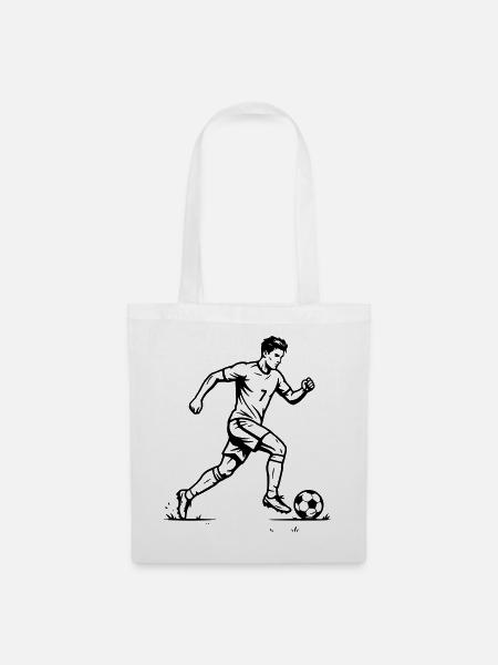 Fußballspieler - Stoffbeutel - Weiß