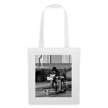 Street Busker with Guitar - Tote Bag - white - Front