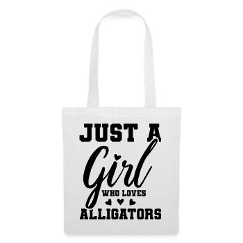 Juste une fille qui aime les alligators – Fan d’alligators - Sac en tissu - blanc - Devant