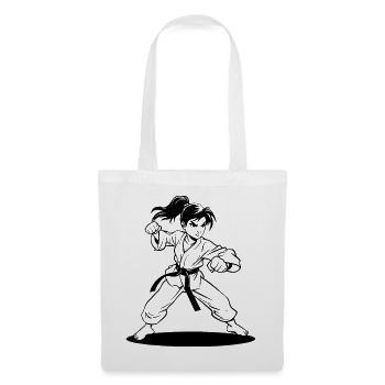 Karate Girl Comic Look - Sac en tissu - blanc - Devant