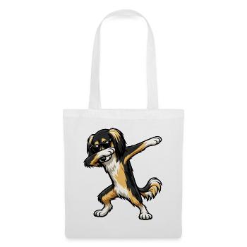 Tabbing de Saluki dans un style comic - Sac en tissu - blanc - Devant