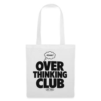 Overthinking Club – Lustiger Spruch für Grübler - Stoffbeutel - Weiß - Vorne