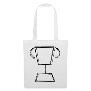Pokal handgezeichnet - Stoffbeutel - Weiß - Vorne