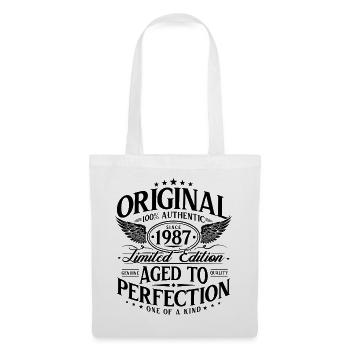 Original 1987 Jahrgang Geburtstag Retro Geschenk - Stoffbeutel - Weiß - Vorne