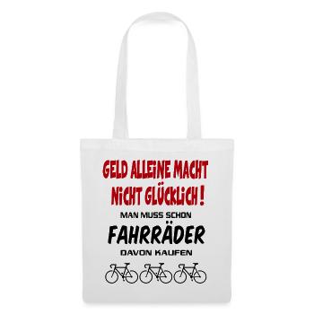 Fahrrad kaufen Fahrradfahrer Fahrradfahrerin - Stoffbeutel - Weiß - Vorne