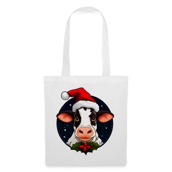 Kühe Christmas - Stoffbeutel - Weiß - Vorne