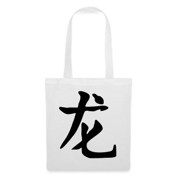 Drachen -Kanji-Japan - Stoffbeutel - Weiß - Vorne