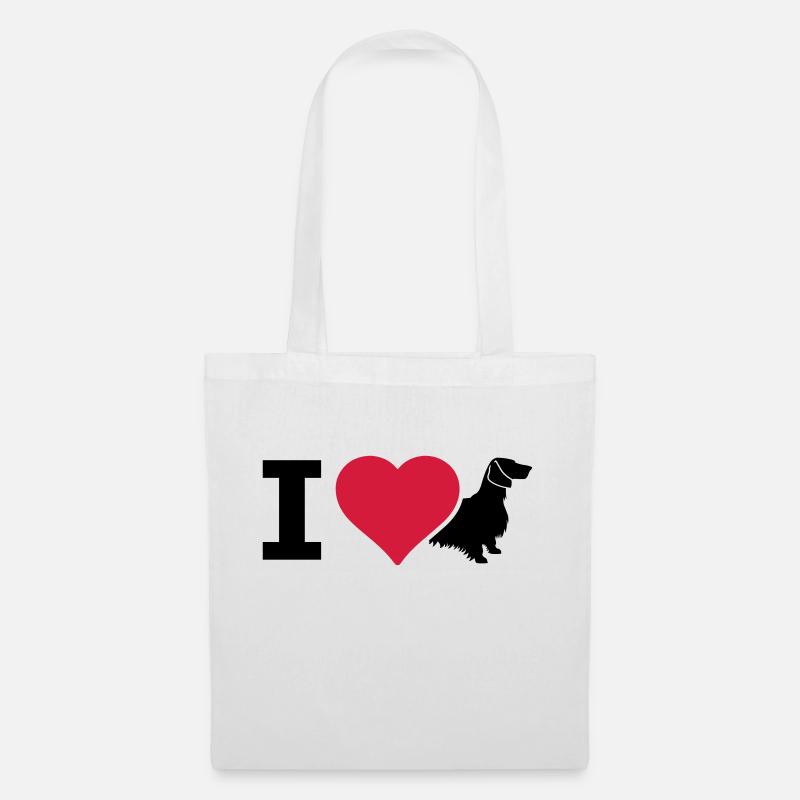 IL Dachshund long-haired dachshund - Tote Bag - white