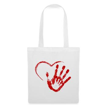 Hand on heart - Tote Bag - white - Front