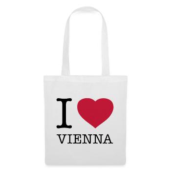 I LOVE VIENNA Wien Austria Österreich - Stoffbeutel - Weiß - Vorne