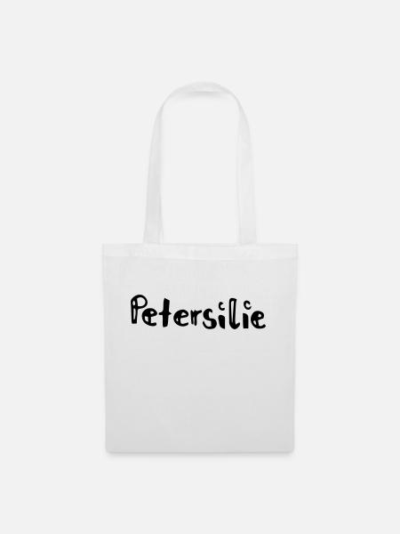 Petersielie_SCHRIFT - Stoffbeutel - Weiß