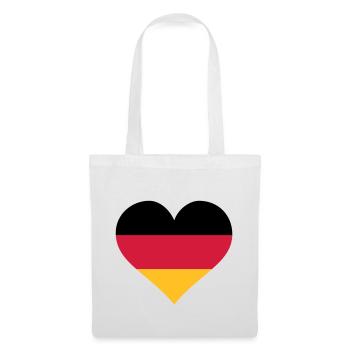deutschland herz - Stoffbeutel - Weiß - Vorne