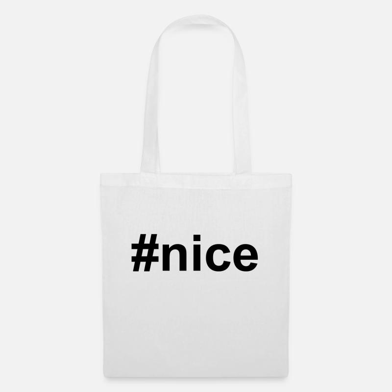 #nice - Stoffbeutel - Weiß