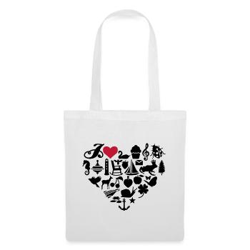 I love - Stoffbeutel - Weiß - Vorne