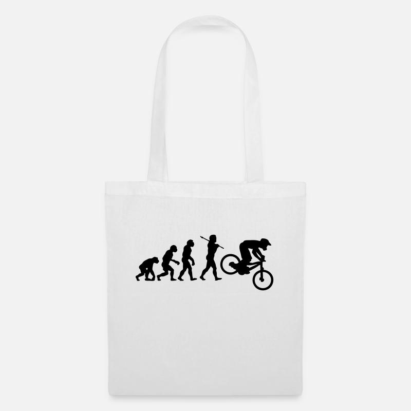 NEW MTB DOWNHILL MOUNTAIN BIKE EVOLUTION - Tote Bag - white