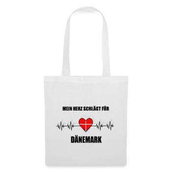 Dänemark Däne Danish Geschenk - Stoffbeutel - Weiß - Vorne