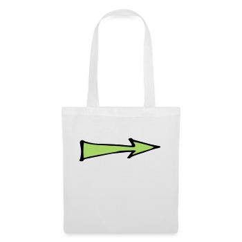 Flèche verte - Sac en tissu - blanc - Devant