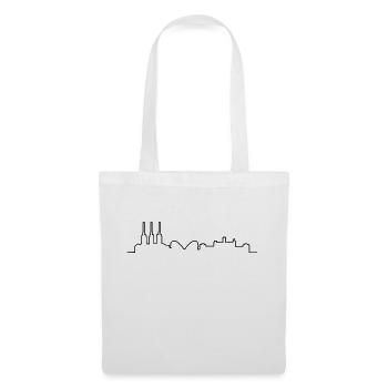 Hannover // Skyline // Silhouette // Skylineshirt - Stoffbeutel - Weiß - Vorne